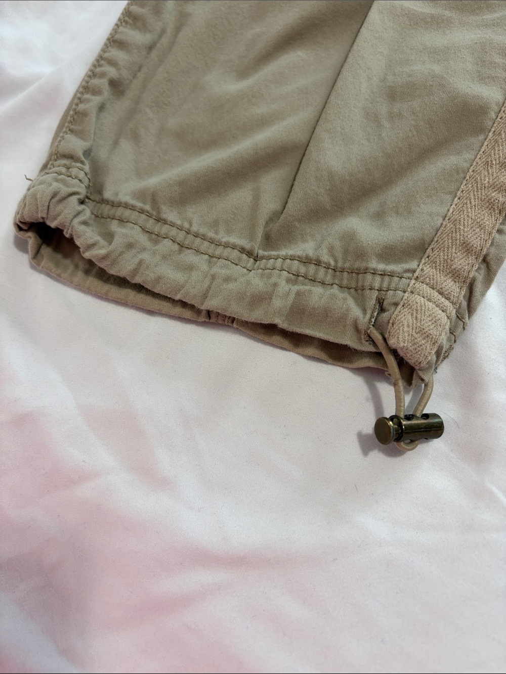 Time & Tru Beige Cargo Capris with Utility Pockets - Picture 8 of 11